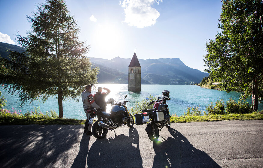 Motorradtour zum Reschensee