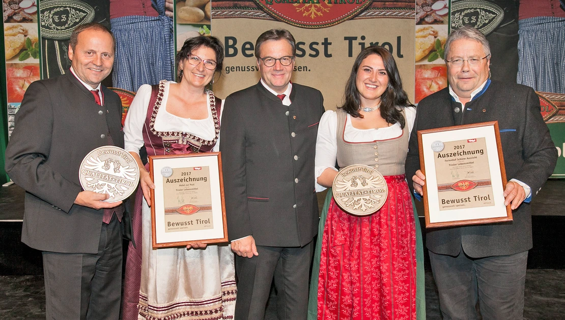 Wir haben die Auszeichnung "Bewusst Tirol" erhalten.